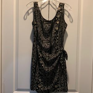 Black and tan tank dress